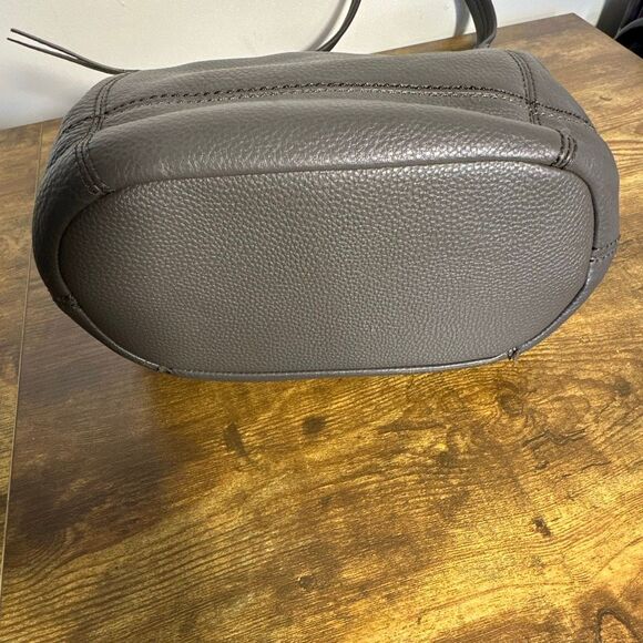 The Sak Sequoia Leather Handbag Gray Hobo Shoulder Bag Purse Pebbled Leather - Picture 6 of 12